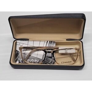 Neubau Leo Eyeglasses Frames RX Optical 52-17-135 Gold Brown T001 7530 Case